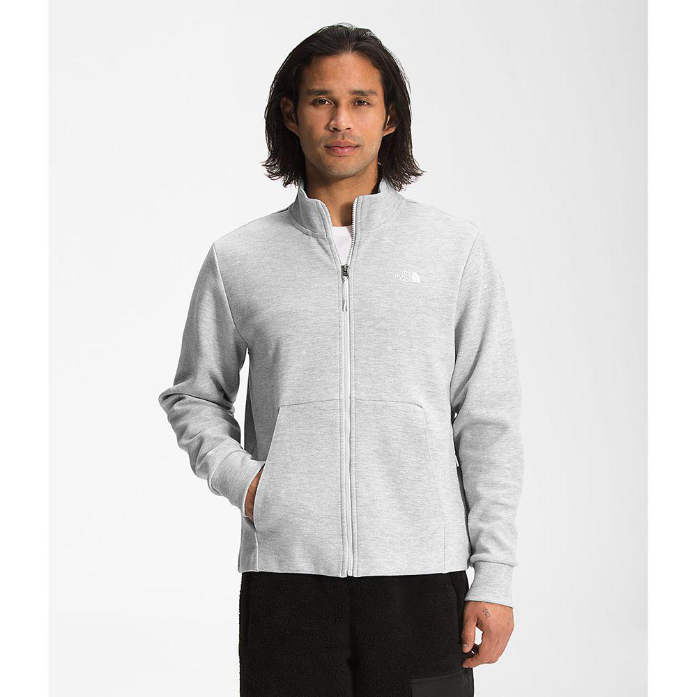 The North Face City Standard Double-Knit Full Zip Ανδρικα Fleece - Ανοιχτο Γκρι (TBOL23645)